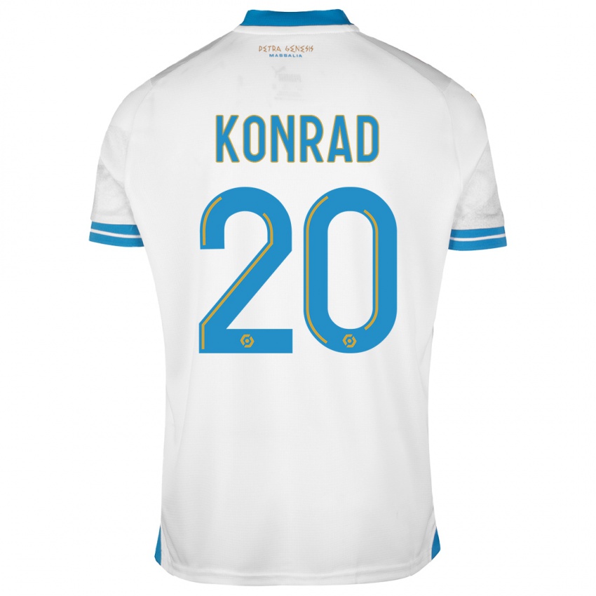 Enfant Maillot Konrad De La Fuente #20 Blanc Tenues Domicile 2023/24 T-Shirt Belgique