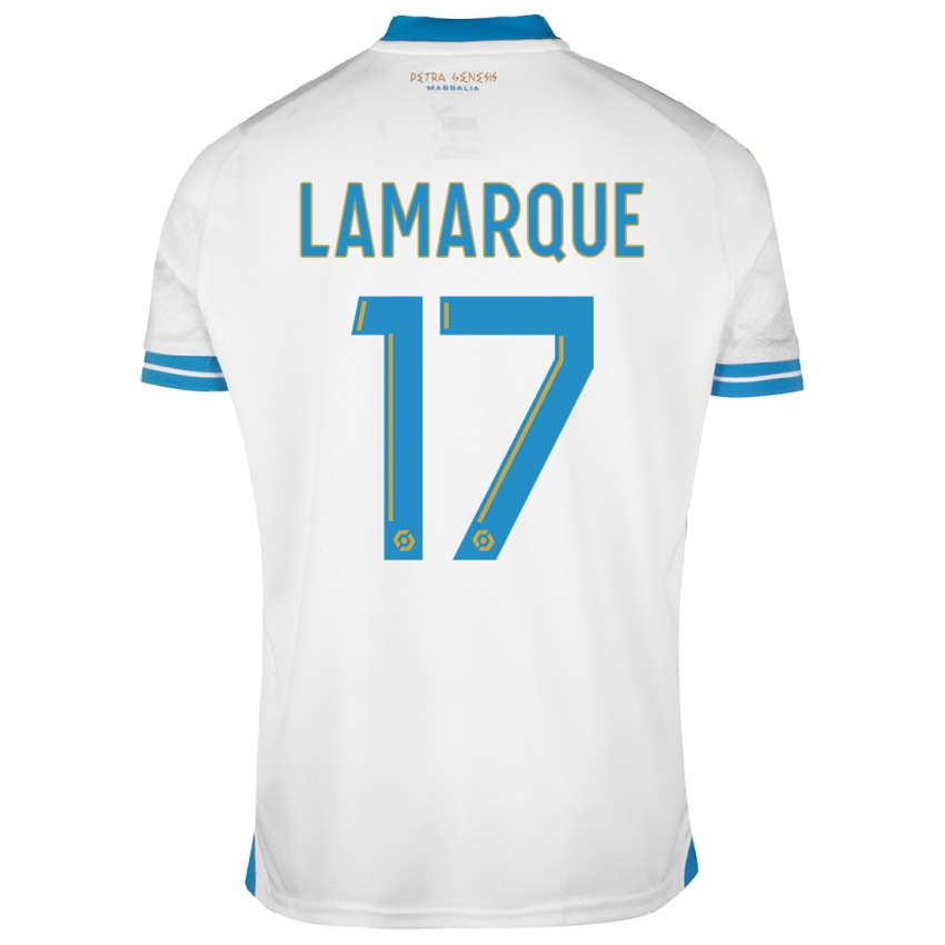 Enfant Maillot Alais Lamarque #17 Blanc Tenues Domicile 2023/24 T-Shirt Belgique