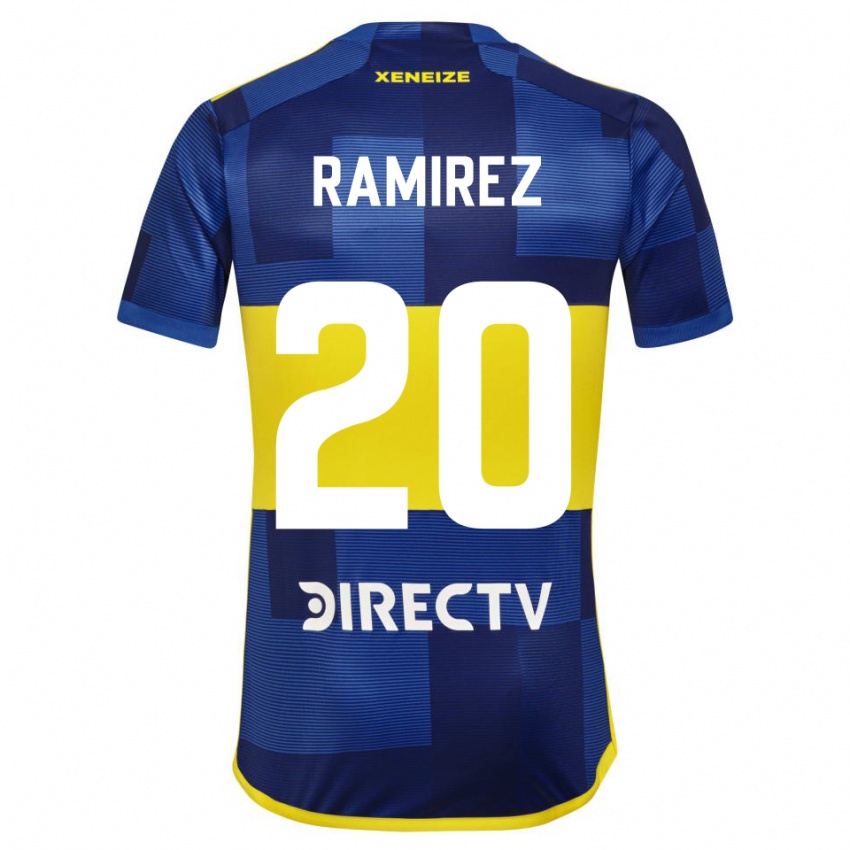 Kinderen Juan Edgardo Ramirez #20 Donkerblauw Geel Thuisshirt Thuistenue 2023/24 T-Shirt België