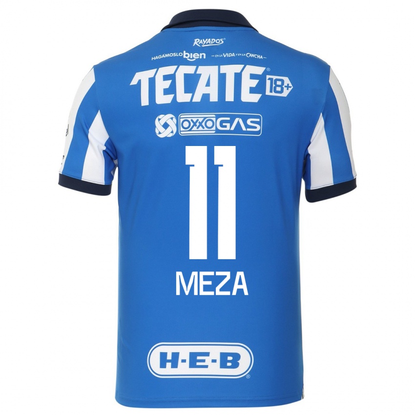 Kinderen Maximiliano Meza #11 Blauw Wit Thuisshirt Thuistenue 2023/24 T-Shirt België