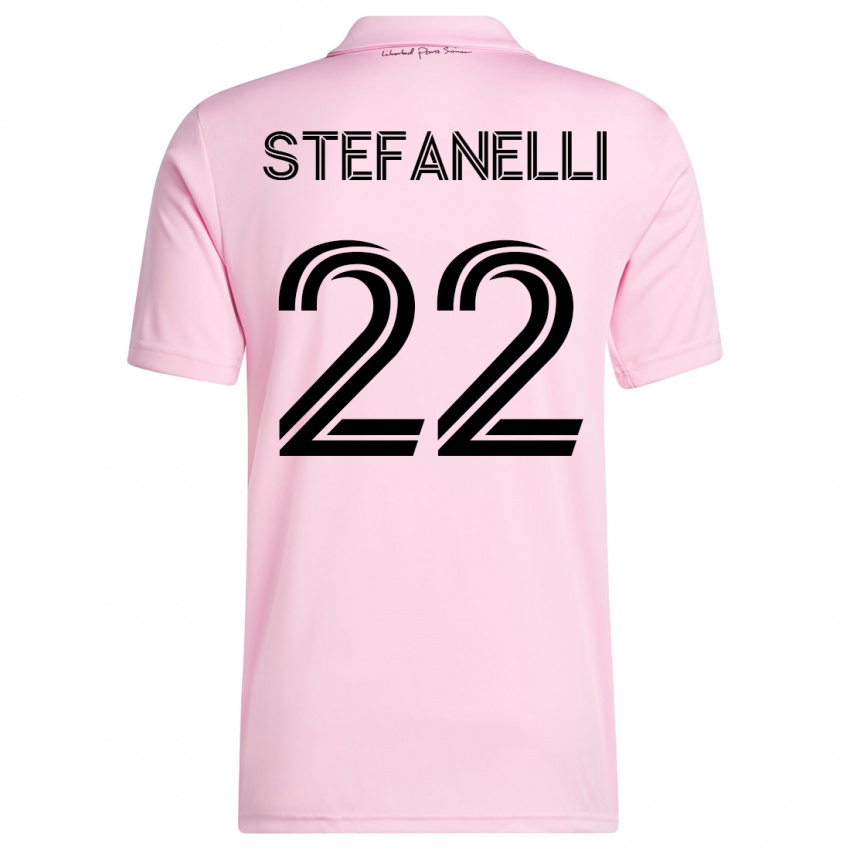 Kinderen Nicolás Stefanelli #22 Roze Thuisshirt Thuistenue 2023/24 T-Shirt België