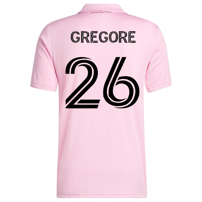 Kinderen Gregore #26 Roze Thuisshirt Thuistenue 2023/24 T-Shirt België