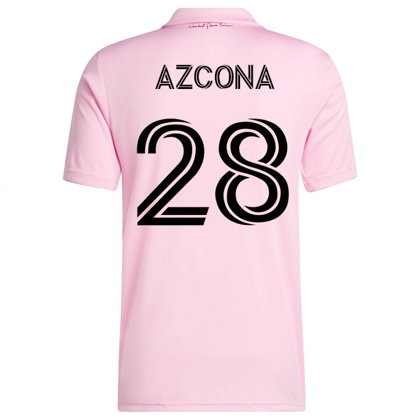 Kinderen Edison Azcona #28 Roze Thuisshirt Thuistenue 2023/24 T-Shirt België