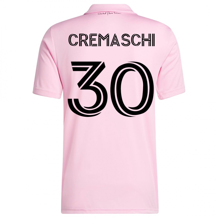 Kinderen Benja Cremaschi #30 Roze Thuisshirt Thuistenue 2023/24 T-Shirt België