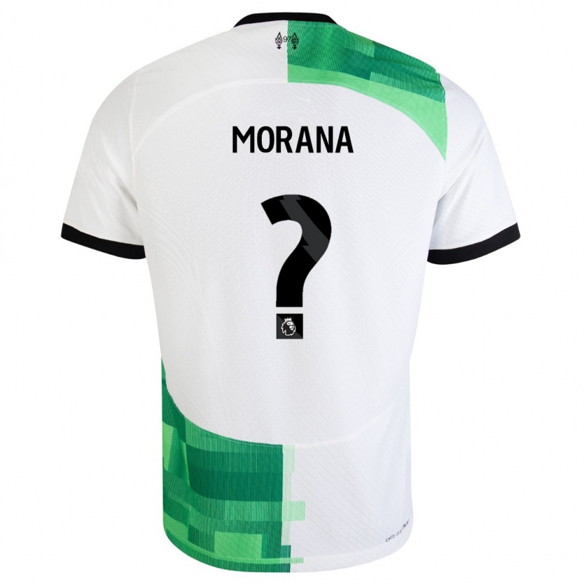 Enfant Maillot Nathan Morana #0 Blanc Vert Tenues Extérieur 2023/24 T-Shirt Belgique