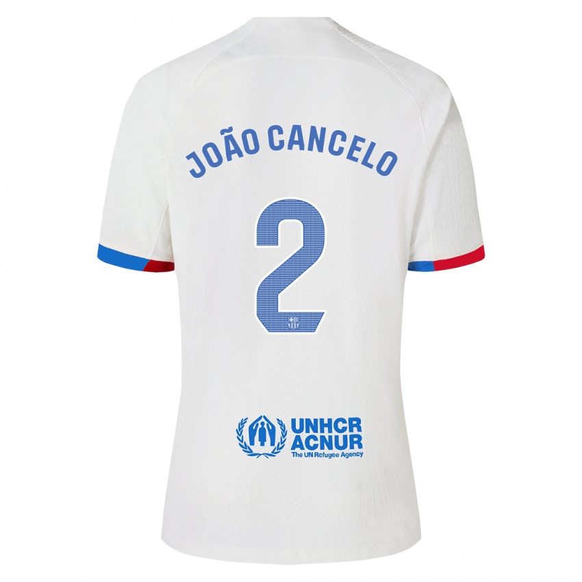 Enfant Maillot Joao Cancelo #2 Blanc Tenues Extérieur 2023/24 T-Shirt Belgique
