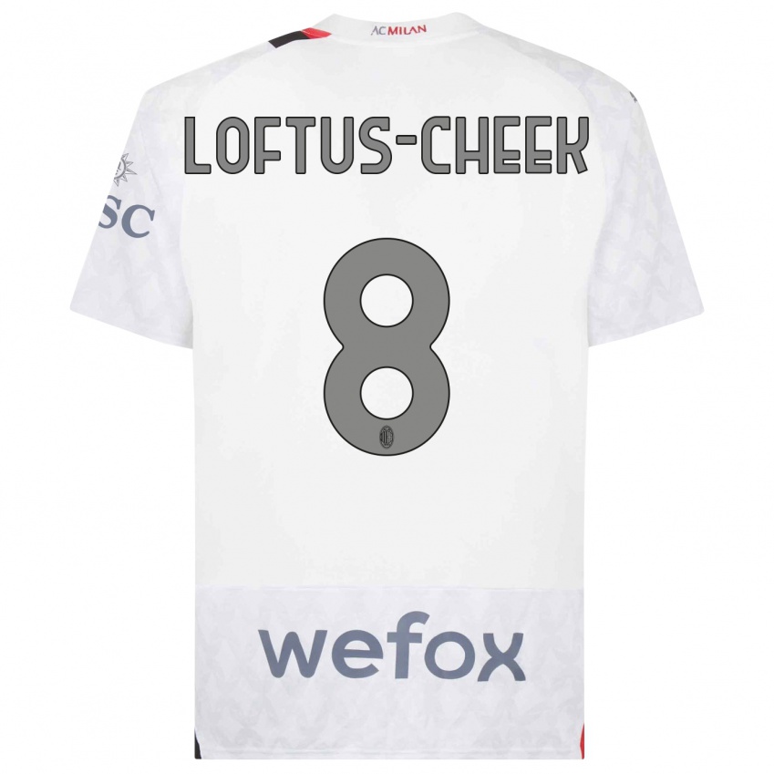 Kinderen Ruben Loftus-Cheek #8 Wit Uitshirt Uittenue 2023/24 T-Shirt België