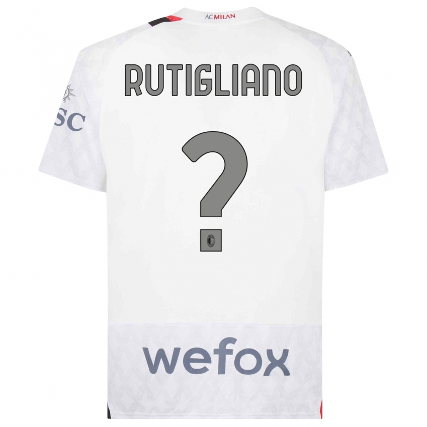 Kinderen Samuele Rutigliano #0 Wit Uitshirt Uittenue 2023/24 T-Shirt België