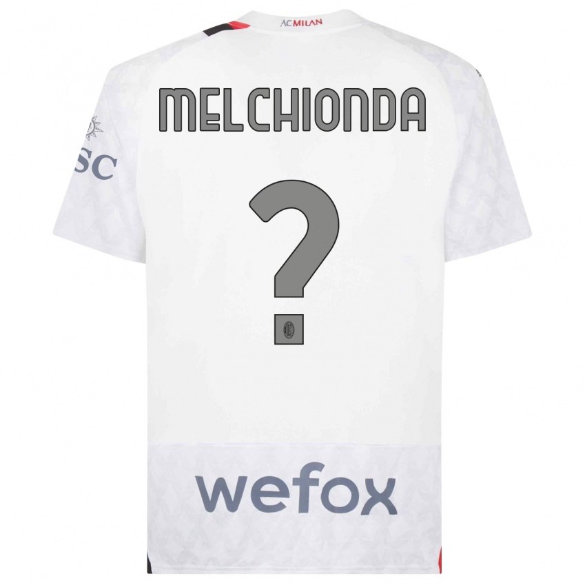 Kinderen Marco Melchionda #0 Wit Uitshirt Uittenue 2023/24 T-Shirt België