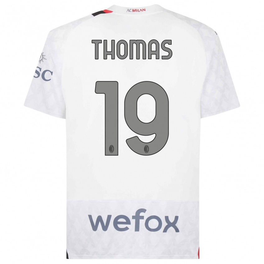 Kinderen Lindsey Thomas #19 Wit Uitshirt Uittenue 2023/24 T-Shirt België