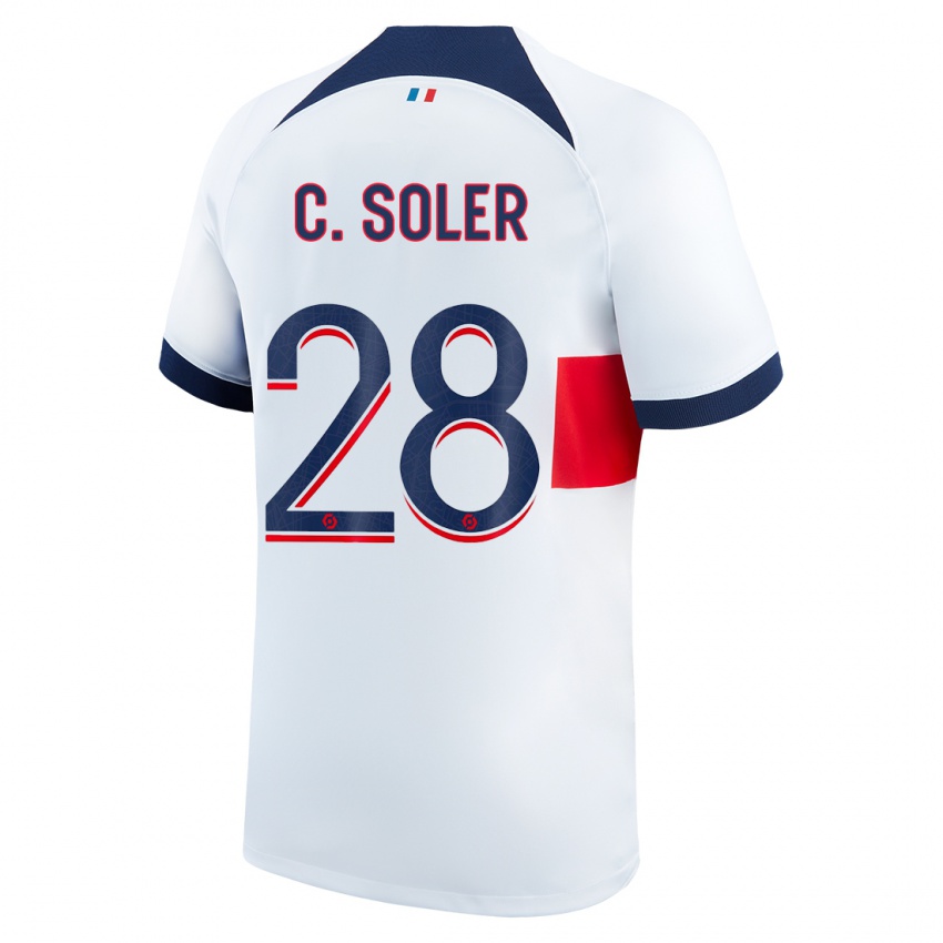 Kinderen Carlos Soler #28 Wit Uitshirt Uittenue 2023/24 T-Shirt België