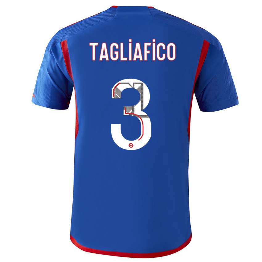 Kinderen Nicolas Tagliafico #3 Blauw Rood Uitshirt Uittenue 2023/24 T-Shirt België
