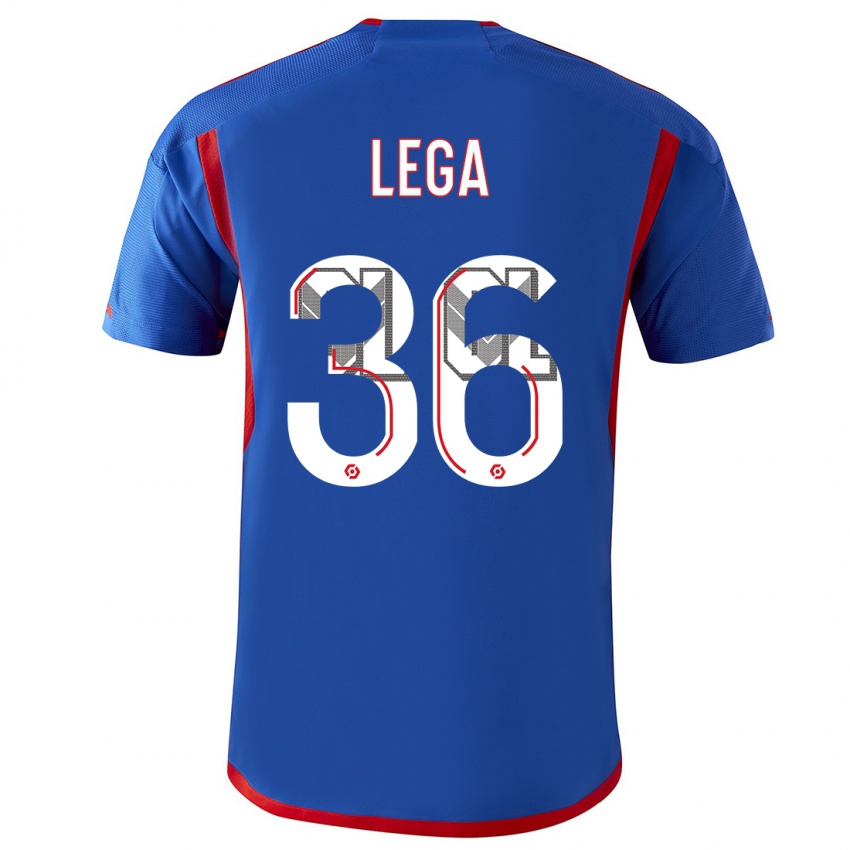 Kinderen Sekou Lega #36 Blauw Rood Uitshirt Uittenue 2023/24 T-Shirt België