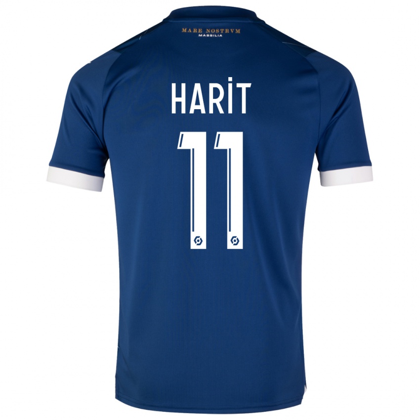 Enfant Maillot Amine Harit #11 Bleu Foncé Tenues Extérieur 2023/24 T-Shirt Belgique