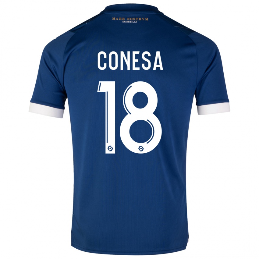 Kinderen Anna Conesa #18 Donkerblauw Uitshirt Uittenue 2023/24 T-Shirt België