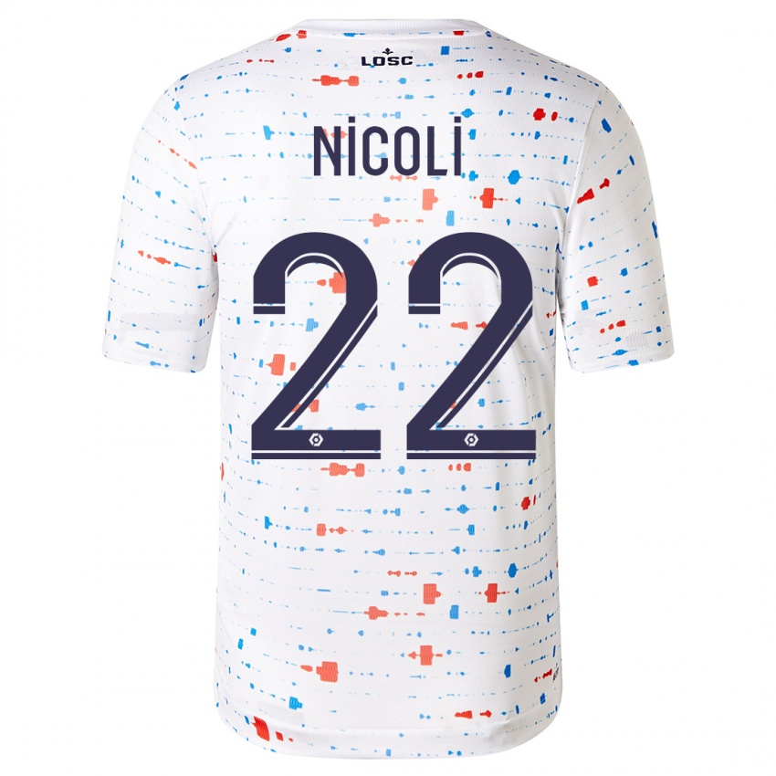 Kinderen Morgane Nicoli #22 Wit Uitshirt Uittenue 2023/24 T-Shirt België