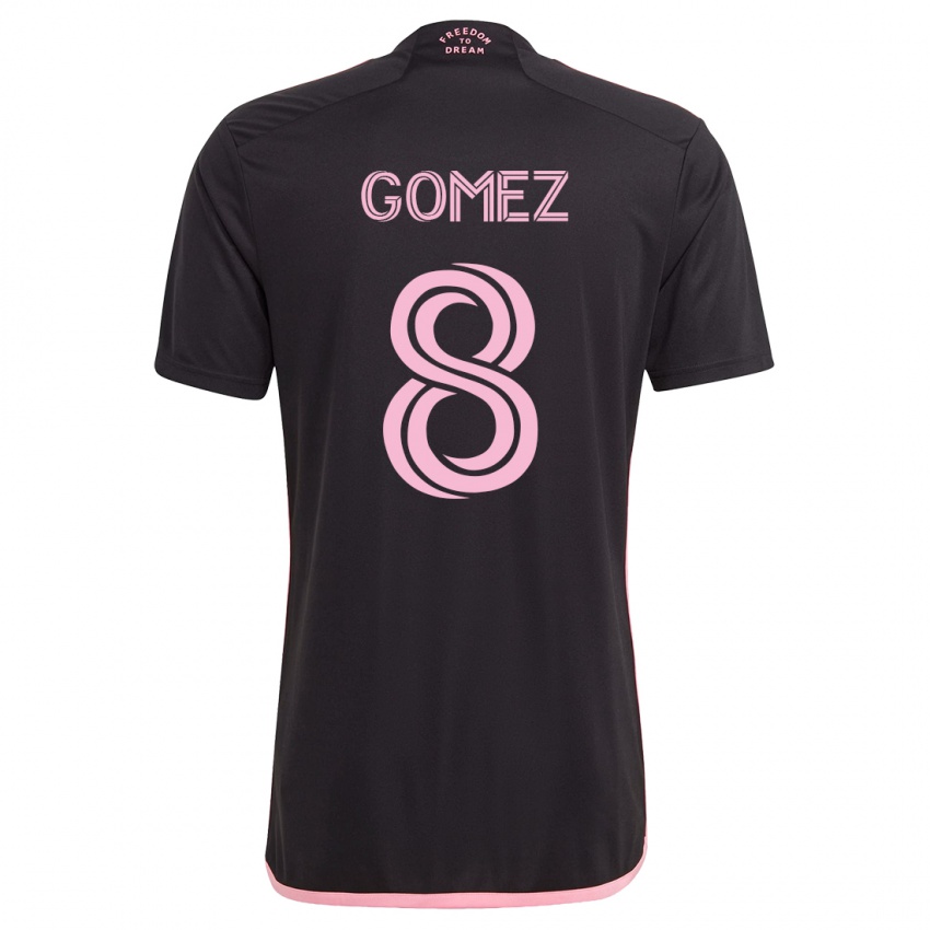 Kinderen Diego Gómez #8 Zwart Uitshirt Uittenue 2023/24 T-Shirt België