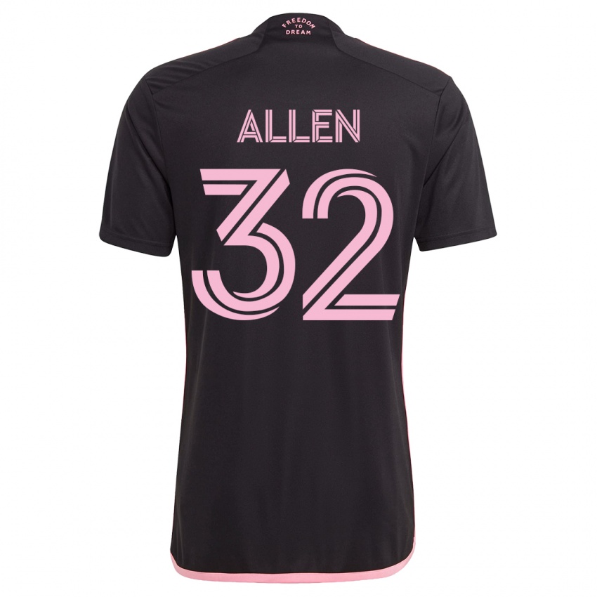 Kinderen Noah Allen #32 Zwart Uitshirt Uittenue 2023/24 T-Shirt België