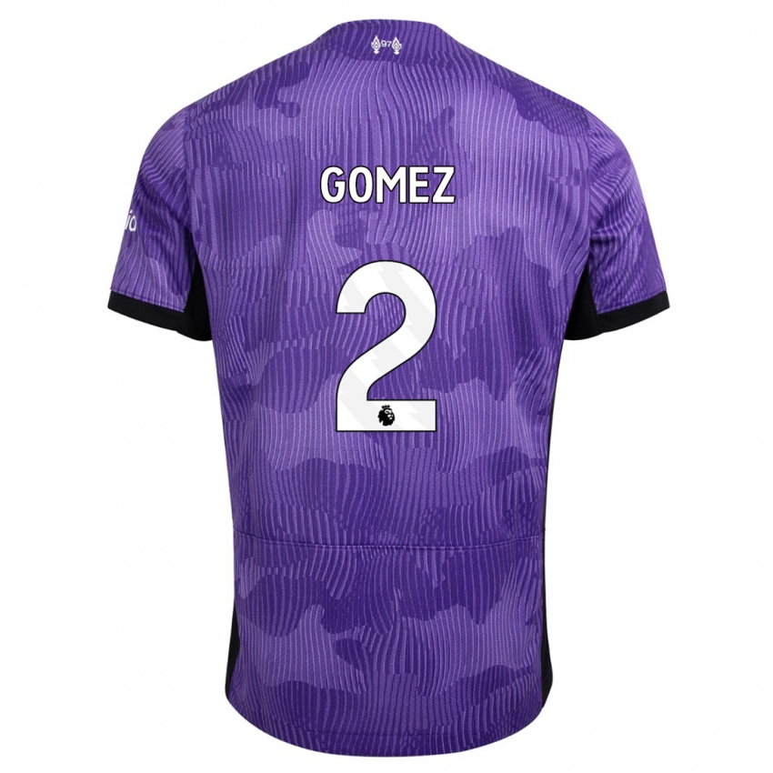 Enfant Maillot Joe Gomez #2 Violet Troisieme 2023/24 T-Shirt Belgique