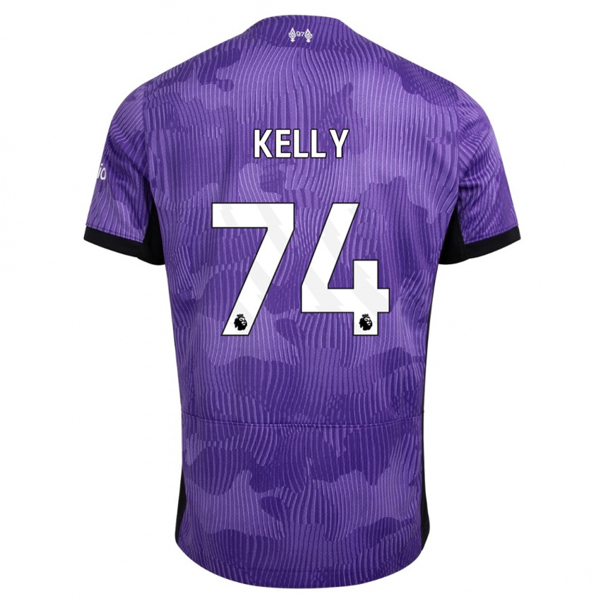 Enfant Maillot Oscar Kelly #74 Violet Troisieme 2023/24 T-Shirt Belgique