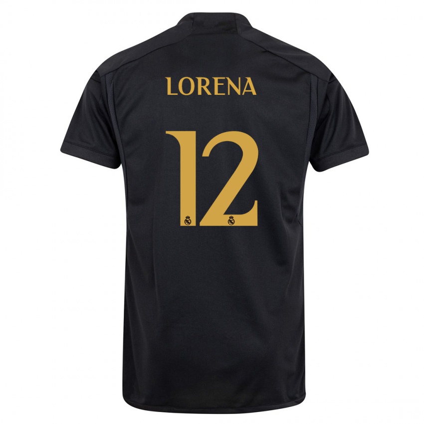 Kinderen Lorena Navarro #12 Zwart Thuisshirt Derde Tenue 2023/24 T-Shirt België