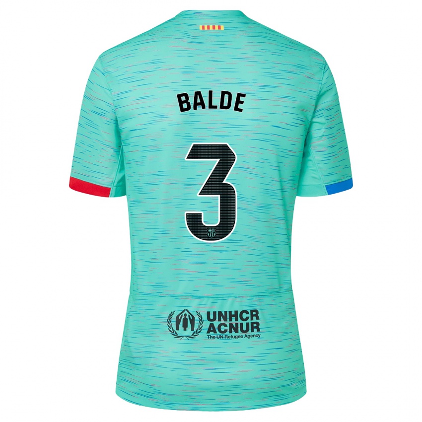 Kinderen Alejandro Balde #3 Licht Aqua Thuisshirt Derde Tenue 2023/24 T-Shirt België
