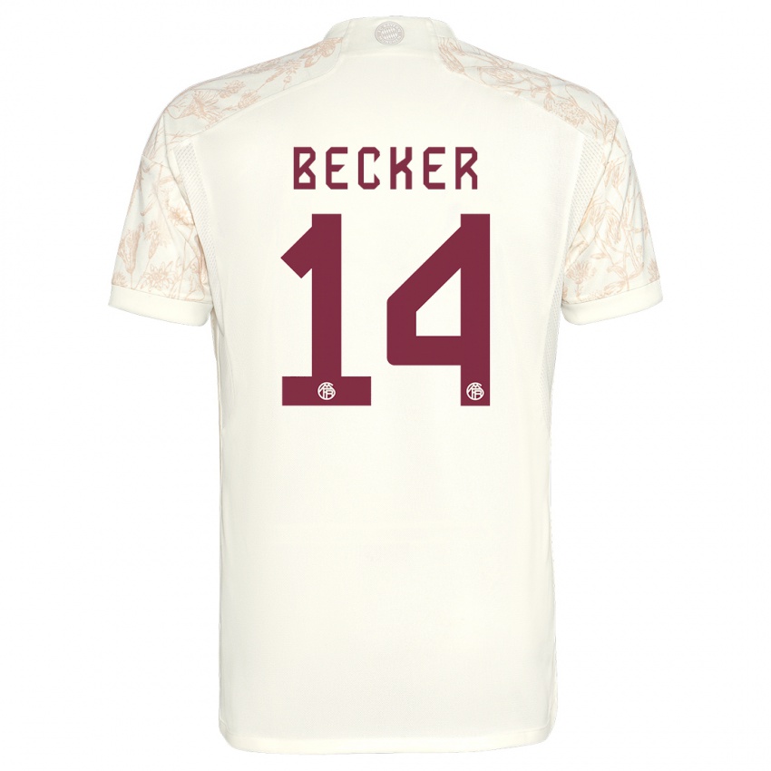 Kinderen Lennard Becker #14 Gebroken Wit Thuisshirt Derde Tenue 2023/24 T-Shirt België