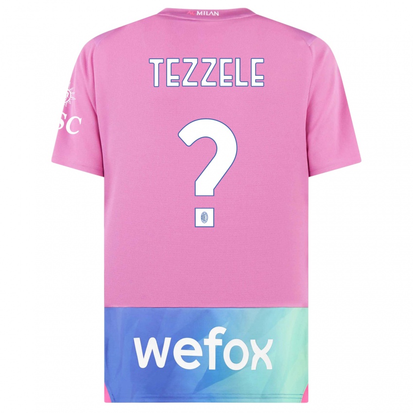 Kinderen Matteo Tezzele #0 Roze Paars Thuisshirt Derde Tenue 2023/24 T-Shirt België