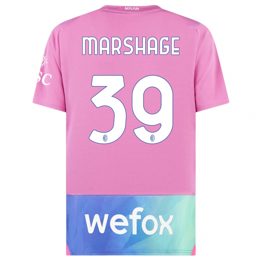 Kinderen Wilgot Marshage #39 Roze Paars Thuisshirt Derde Tenue 2023/24 T-Shirt België