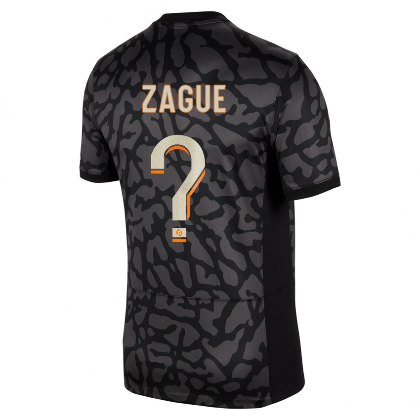 Kinderen Yoram Zague #0 Zwart Thuisshirt Derde Tenue 2023/24 T-Shirt België