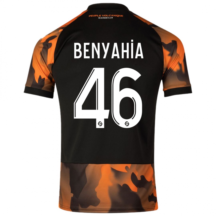 Kinderen Aylan Benyahia-Tani #46 Zwart Oranje Thuisshirt Derde Tenue 2023/24 T-Shirt België