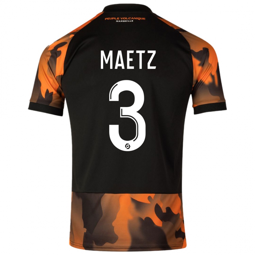 Kinderen Agathe Maetz #3 Zwart Oranje Thuisshirt Derde Tenue 2023/24 T-Shirt België