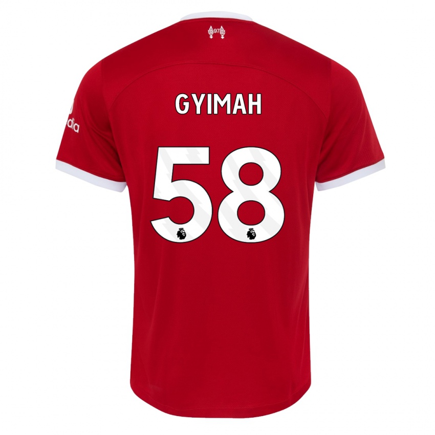 Homme Maillot Francis Gyimah #58 Rouge Tenues Domicile 2023/24 T-Shirt Belgique