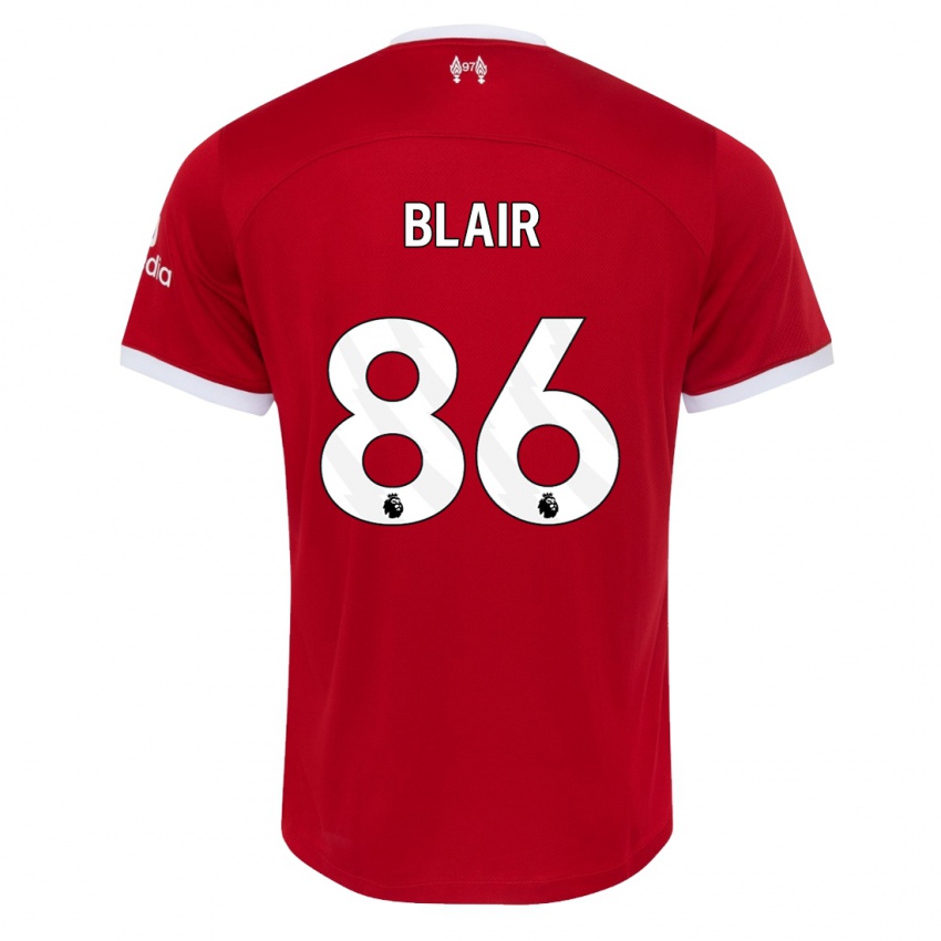 Homme Maillot Harvey Blair #86 Rouge Tenues Domicile 2023/24 T-Shirt Belgique