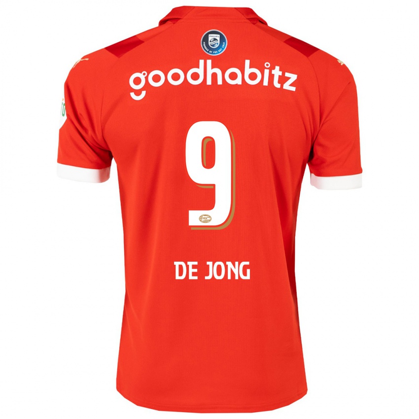 Homme Maillot Luuk De Jong #9 Rouge Tenues Domicile 2023/24 T-Shirt Belgique