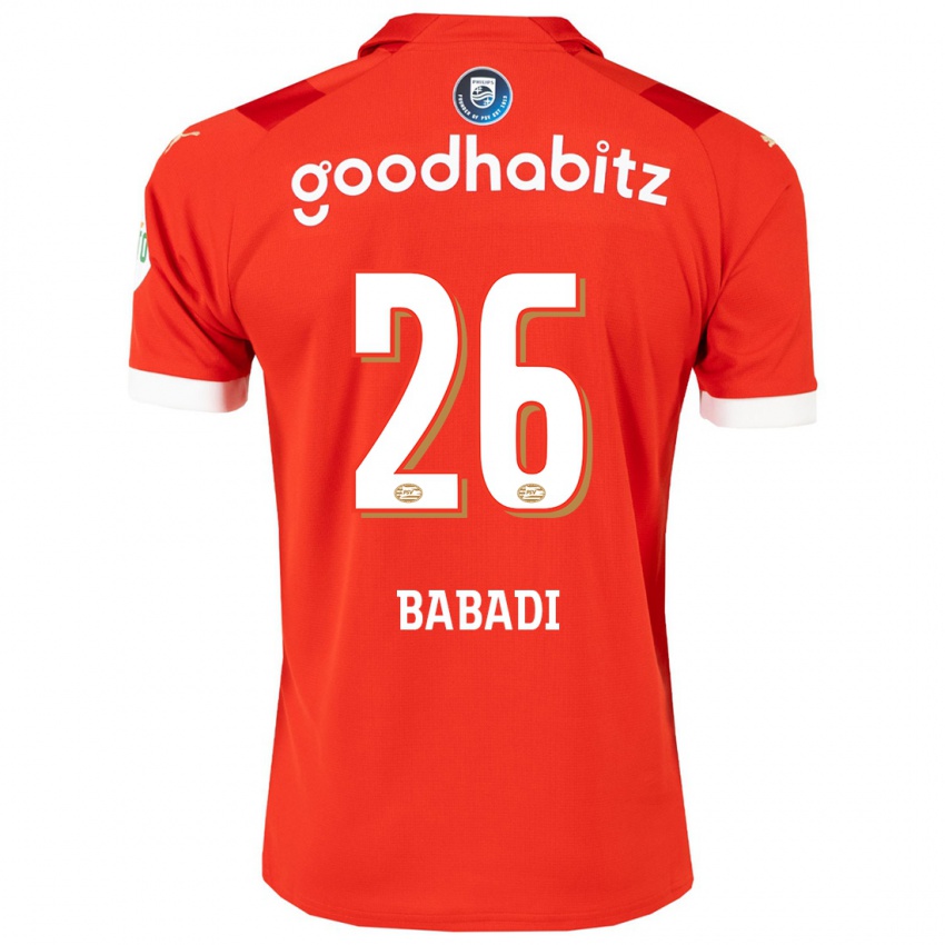 Homme Maillot Isaac Babadi #26 Rouge Tenues Domicile 2023/24 T-Shirt Belgique