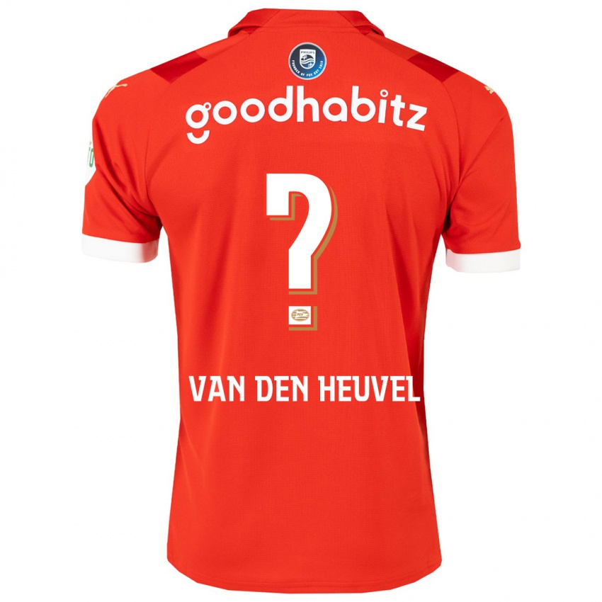 Homme Maillot Tim Van Den Heuvel #0 Rouge Tenues Domicile 2023/24 T-Shirt Belgique