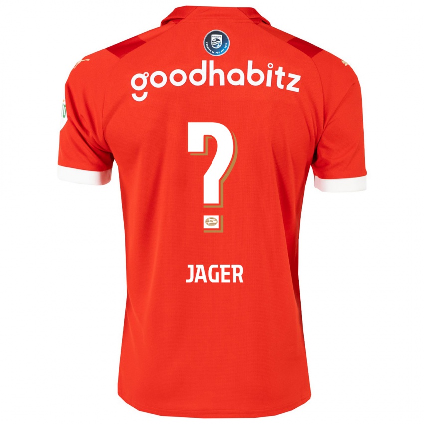 Homme Maillot Elvic Jager #0 Rouge Tenues Domicile 2023/24 T-Shirt Belgique