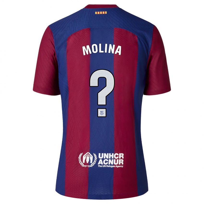 Homme Maillot Jan Molina #0 Rouge Bleu Tenues Domicile 2023/24 T-Shirt Belgique
