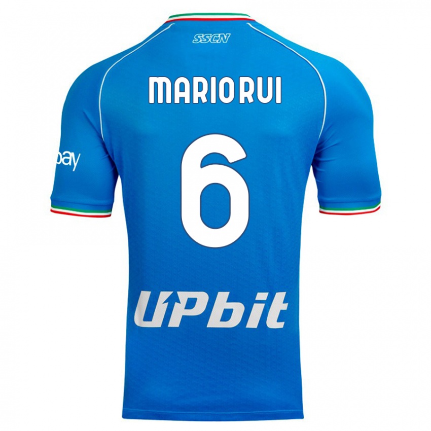 Heren Mario Rui #6 Hemelsblauw Thuisshirt Thuistenue 2023/24 T-Shirt België