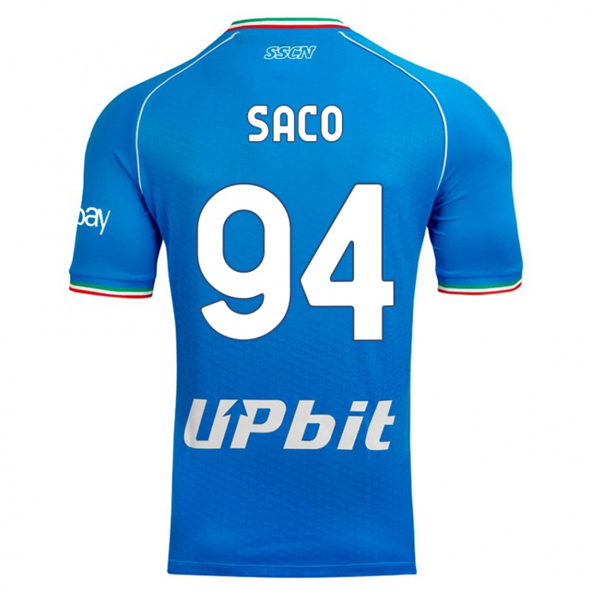 Heren Coli Saco #94 Hemelsblauw Thuisshirt Thuistenue 2023/24 T-Shirt België