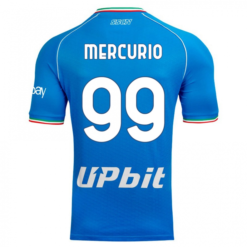 Heren Giovanni Mercurio #99 Hemelsblauw Thuisshirt Thuistenue 2023/24 T-Shirt België