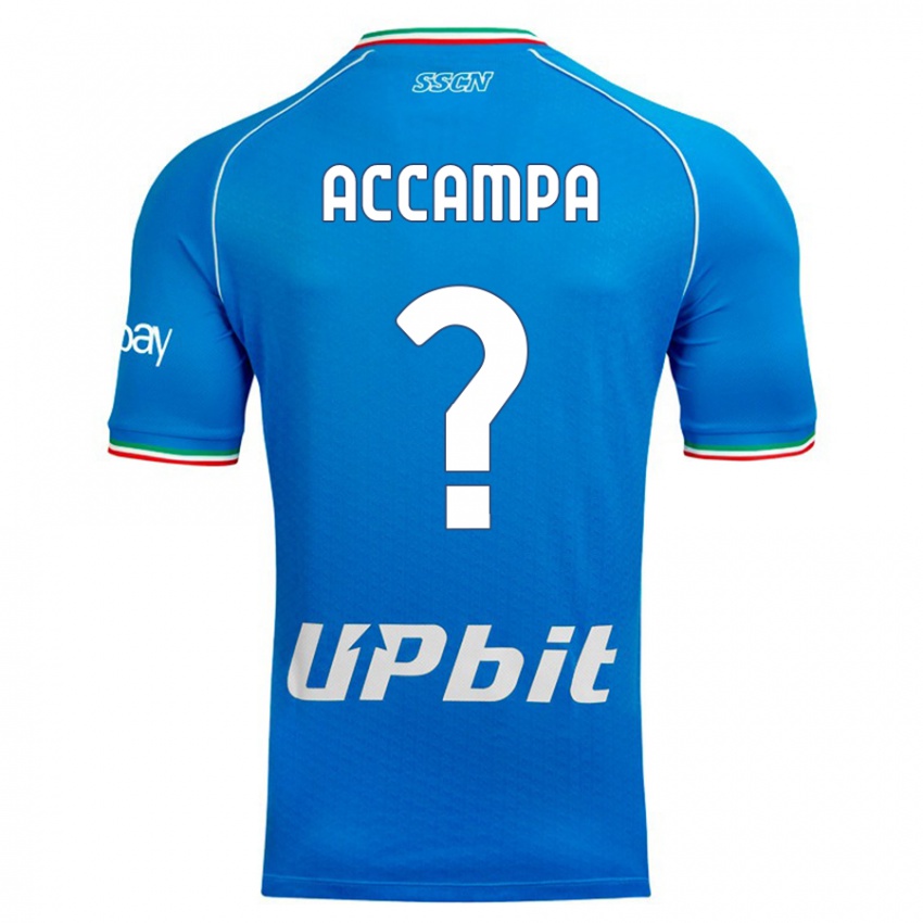 Heren Davide Accampa #0 Hemelsblauw Thuisshirt Thuistenue 2023/24 T-Shirt België