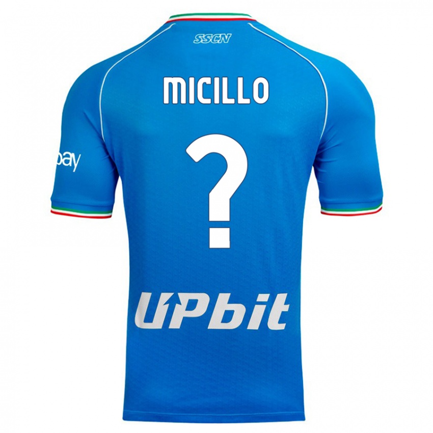 Heren Salvatore Micillo #0 Hemelsblauw Thuisshirt Thuistenue 2023/24 T-Shirt België