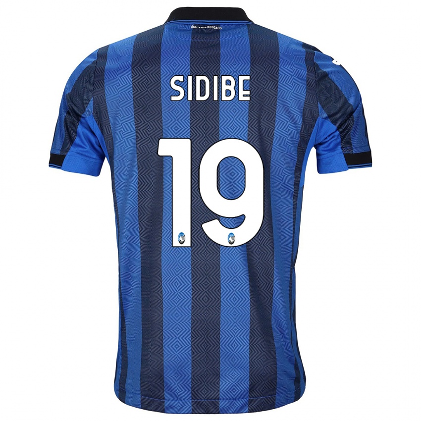 Homme Maillot Alassane Sidibe #19 Noir Bleu Tenues Domicile 2023/24 T-Shirt Belgique