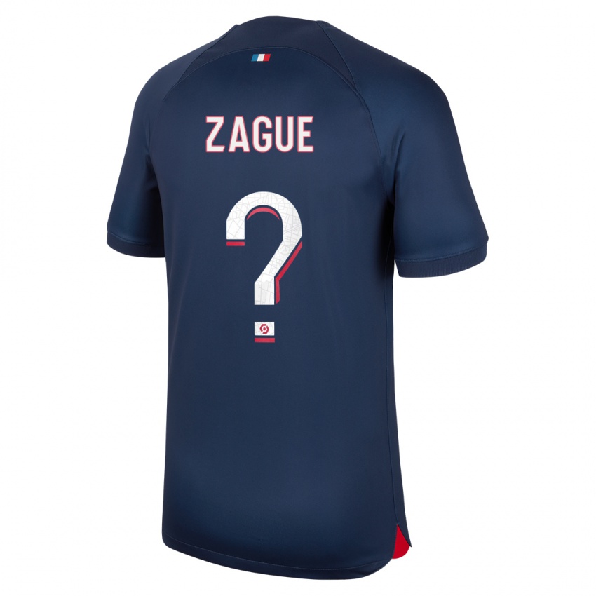 Homme Maillot Yoram Zague #0 Bleu Rouge Tenues Domicile 2023/24 T-Shirt Belgique