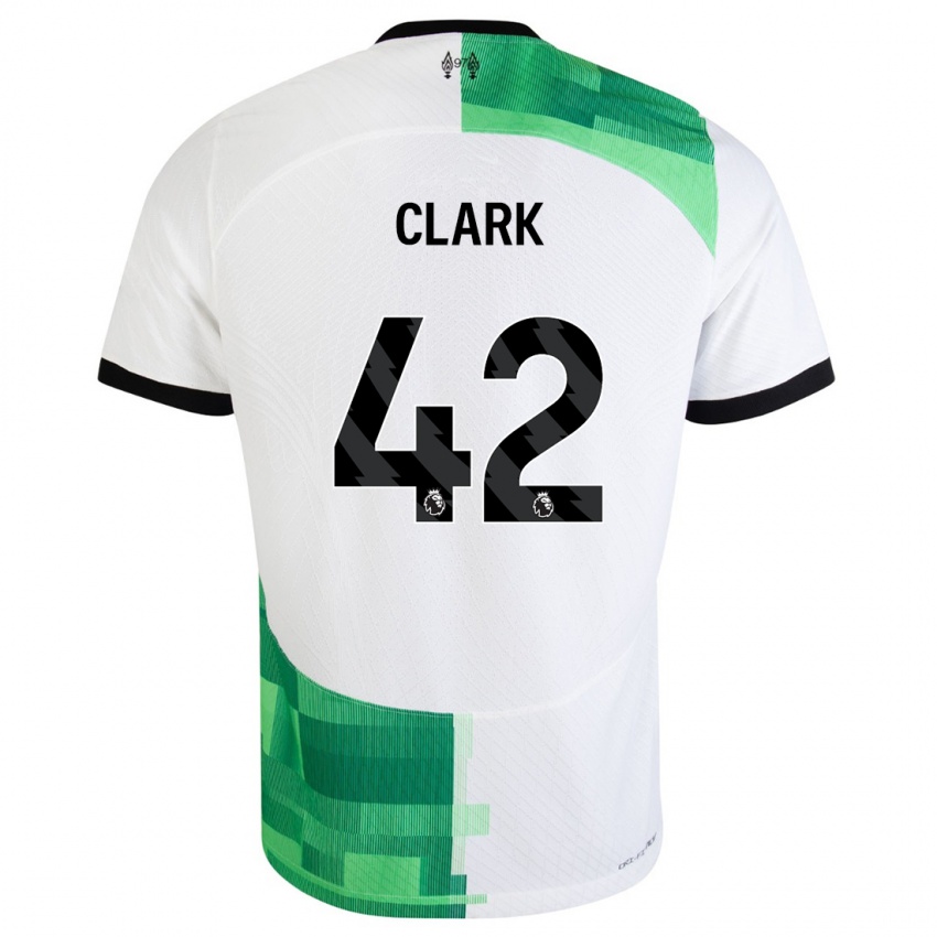 Heren Bobby Clark #42 Wit Groen Uitshirt Uittenue 2023/24 T-Shirt België