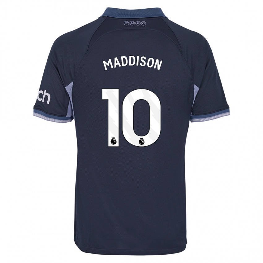 Heren James Maddison #10 Donkerblauw Uitshirt Uittenue 2023/24 T-Shirt België