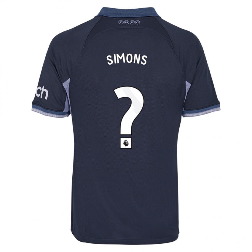 Heren Zach Simons #0 Donkerblauw Uitshirt Uittenue 2023/24 T-Shirt België
