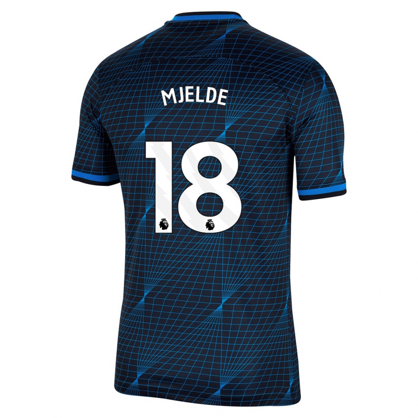 Heren Maren Mjelde #18 Donkerblauw Uitshirt Uittenue 2023/24 T-Shirt België